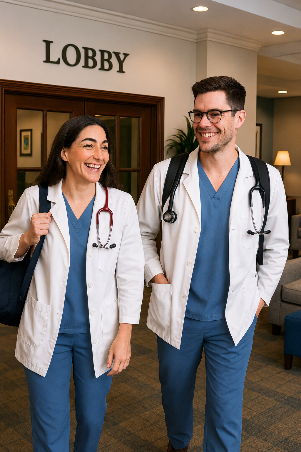 Long-stay hotel housing for medical professionals